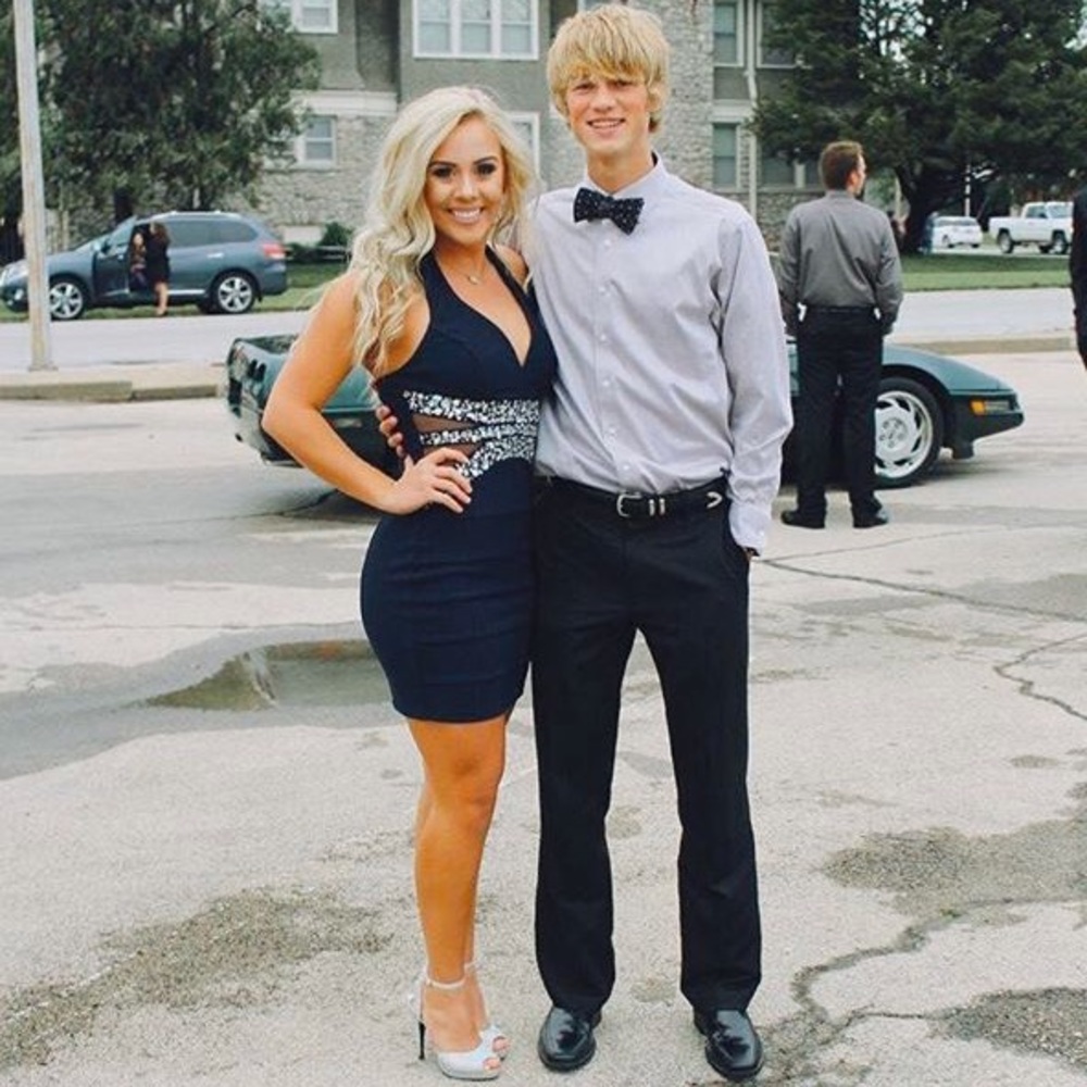 Navy homecoming dress